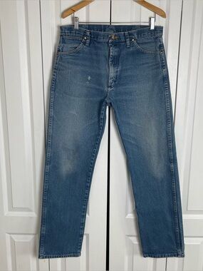Wrangler Cowboy Cut Jeans Mens 35x34* Blue Original Fit 13MWZPW Western Rancher